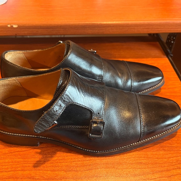 Black Double monk shoes size 9 1/2 main image 11